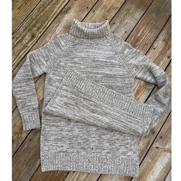 Zara Knit Tunic Chunky Knit Turtle Neck Raglan/Long Sleeve - Picture 2 of 5